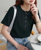 【ディスコート/Discoat】の【WEB限定】《29色展開》ワッフルリングドット半袖Tシャツ 人気、トレンドファッション・服の通販 founy(ファニー) ファッション Fashion レディースファッション WOMEN トップス・カットソー Tops/Tshirt シャツ/ブラウス Shirts/Blouses ロング / Tシャツ T-Shirts おすすめ Recommend インナー Inner キャミソール Camisole キャミワンピース Cami Dress シンプル Simple トレンド Trend ビスチェ Bustier ベーシック Basic ボーダー Border ラウンド Round ワッフル Waffle 半袖 Short Sleeve 夏 Summer 無地 Plain Color thumbnail ブラック|ID: prp329100004353314 ipo3291000000030403028