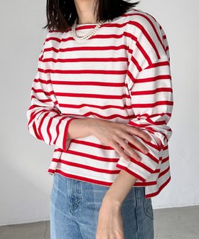 【ドゥ アルシーヴ/Doux archives】のボーダーショートロンTee 人気、トレンドファッション・服の通販 founy(ファニー) ファッション Fashion レディースファッション WOMEN トップス・カットソー Tops/Tshirt ロング / Tシャツ T-Shirts おすすめ Recommend ショルダー Shoulder ショート Short スリット Slit タイトスカート Tight Skirt ドロップ Drop バランス Balance ベーシック Basic ボーダー Border ワイド Wide |ID:prp329100004353324