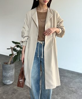 【シェトワ/Chez toi】の袖口リブ着流しコート 人気、トレンドファッション・服の通販 founy(ファニー) ファッション Fashion レディースファッション WOMEN アウター Coat Outerwear コート Coats シンプル Simple ハイネック High Neck リラックス Relax プチプライス・低価格 Affordable おすすめ Recommend |ID:prp329100004354091