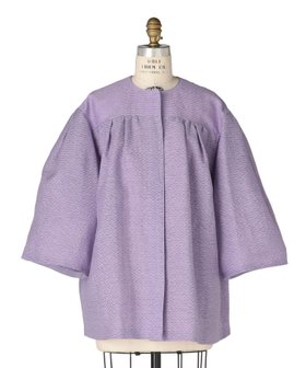 【ドゥロワー/DRAWER】のSPRING ウェーブノーカラーコート 人気、トレンドファッション・服の通販 founy(ファニー) ファッション Fashion レディースファッション WOMEN アウター Coat Outerwear コート Coats ギャザー Gather シアー Sheer ジャケット Jacket スリーブ Sleeve フォルム Form フレア Flare ミックス Mix ワイド Wide |ID:prp329100004354099