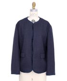 【ドゥロワー/DRAWER】のSPRING バスケットノーカラージャケット(NAVY) NAVY|ID: prp329100004354105 ipo3291000000030409786