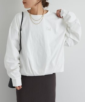 【アンディコール/un dix cors】の刺繍タックバルーンプルオーバー 人気、トレンドファッション・服の通販 founy(ファニー) ファッション Fashion レディースファッション WOMEN トップス・カットソー Tops/Tshirt プルオーバー Pullover ウェーブ Wave ストレート Straight フリル Frills プリーツ Pleats ポケット Pocket ワンポイント One Point おすすめ Recommend |ID:prp329100004354617