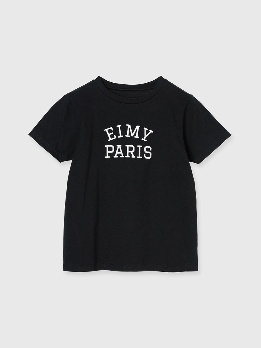 【エイミーイストワール/eimy istoire】のEIMY PARIS Tシャツ インテリア・キッズ・メンズ・レディースファッション・服の通販 founy(ファニー) 　ファッション　Fashion　レディースファッション　WOMEN　トップス・カットソー　Tops/Tshirt　シャツ/ブラウス　Shirts/Blouses　ロング / Tシャツ　T-Shirts　カーディガン　Cardigan　シンプル　Simple　ジャケット　Jacket　スニーカー　Sneakers　デニム　Denim　フェミニン　Feminine　フレンチ　French　フロント　Front　リラックス　Relax　エレガント 上品　Elegant　BLACK|ID: prp329100004354629 ipo3291000000030414544