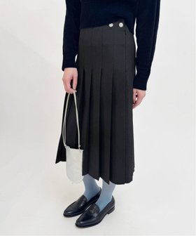 【エディット フォー ルル/edit.for LuLu】のサイドボタン プリーツスカート 人気、トレンドファッション・服の通販 founy(ファニー) ファッション Fashion レディースファッション WOMEN スカート Skirt プリーツスカート Pleated Skirts 2025年 2025 2025春夏・S/S Ss,Spring/Summer,2025 おすすめ Recommend シャンブレー Chambray ストレッチ Stretch プリーツ Pleats |ID:prp329100004355299