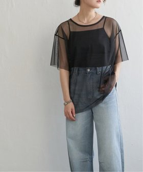 【ノッチ/notch】のチュールレイヤードTシャツ 人気、トレンドファッション・服の通販 founy(ファニー) ファッション Fashion レディースファッション WOMEN トップス・カットソー Tops/Tshirt シャツ/ブラウス Shirts/Blouses ロング / Tシャツ T-Shirts エアリー Airy シンプル Simple チュール Tulle |ID:prp329100004357024