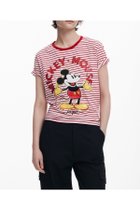 【デシグアル/Desigual】のミッキーマウスのTシャツ 人気、トレンドファッション・服の通販 founy(ファニー) ファッション Fashion レディースファッション WOMEN トップス・カットソー Tops/Tshirt シャツ/ブラウス Shirts/Blouses ロング / Tシャツ T-Shirts イラスト Illustration カラフル Colorful キャラクター Character シューズ Shoes デニム Denim パターン Pattern パッチワーク Patchwork プリント Print 半袖 Short Sleeve メンズ Mens thumbnail ピンク/レッド/3000|ID: prp329100004357510 ipo3291000000030451864