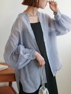 【ディスコート/Discoat】の【リバイバル】シアーバンドカラーシャツ《WEB限定カラーあり》 ブルー|ID: prp329100004357746 ipo3291000000031085651