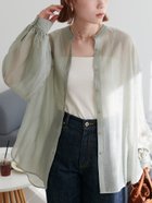 【ディスコート/Discoat】の【リバイバル】シアーバンドカラーシャツ《WEB限定カラーあり》 ミント|ID: prp329100004357746 ipo3291000000031085655
