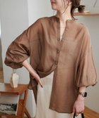 【ディスコート/Discoat】の【リバイバル】シアーバンドカラーシャツ《WEB限定カラーあり》 モカ|ID: prp329100004357746 ipo3291000000034245666