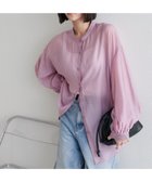 【ディスコート/Discoat】の【リバイバル】シアーバンドカラーシャツ《WEB限定カラーあり》 人気、トレンドファッション・服の通販 founy(ファニー) ファッション Fashion レディースファッション Fashion for Women トップス・カットソー Cut & Sew Tops シャツ・ブラウス・オフィスカジュアル Elegant Blouses & Button-Ups おすすめ Recommended / Our Picks キャミソール Camisole, Spaghetti Strap Top 夏 Summer 春 Spring S/S・春夏 SS, Spring/Summer, Warm Season thumbnail バイオレット|ID: prp329100004357746 ipo3291000000034285624