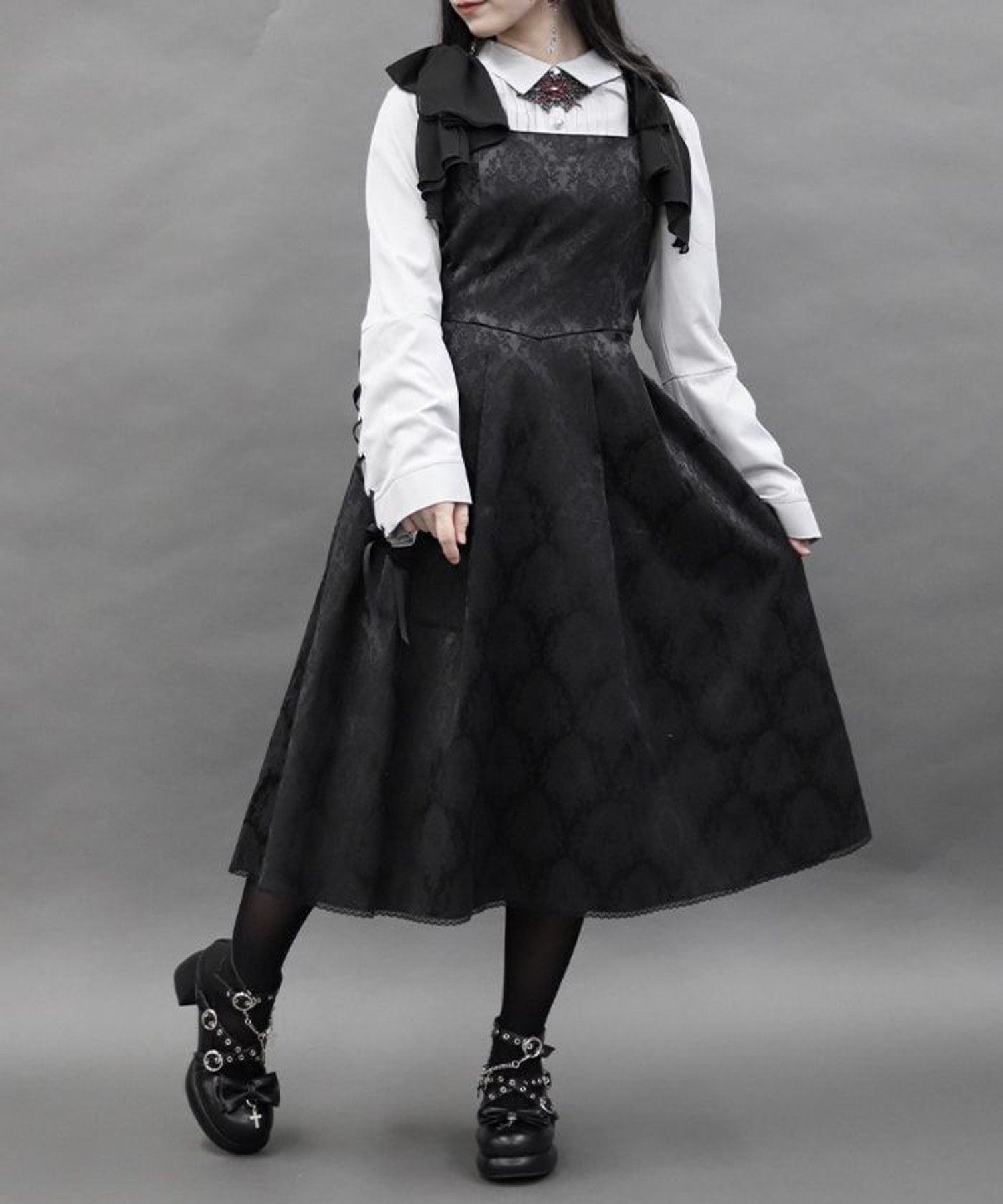 【アクシーズファム/axes femme】のシフォンリボンキャミワンピース 人気、トレンドファッション・服の通販 founy(ファニー) 　ファッション　Fashion　レディースファッション　WOMEN　ワンピース　Dress　キャミワンピース　No Sleeve Dresses　おすすめ　Recommend　クラシカル　Classical　コルセット　Corset　シフォン　Chiffon　ジャカード　Jacquard　リボン　Ribbon　エレガント 上品　Elegant　 other-1|ID: prp329100004358001 ipo3291000000030459411