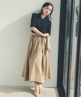 【アニュアンス/anuans】のポロニットドッキングワンピース 人気、トレンドファッション・服の通販 founy(ファニー) ファッション Fashion レディースファッション WOMEN ワンピース Dress タフタ Taffeta ドッキング Docking パターン Pattern フラップ Flap プレート Plate |ID:prp329100004358022