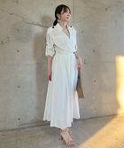 【アニュアンス/anuans】のトレンチディティールワンピース 人気、トレンドファッション・服の通販 founy(ファニー) ファッション Fashion レディースファッション WOMEN ワンピース Dress カシュクール Cachecoeur thumbnail WHITE|ID: prp329100004358027 ipo3291000000030459576