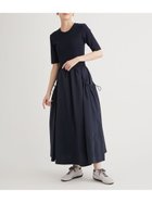 【エミ/emmi】のハーフスリーブニットドッキングワンピース 人気、トレンドファッション・服の通販 founy(ファニー) ファッション Fashion レディースファッション WOMEN ワンピース Dress ギャザー Gather タフタ Taffeta ドッキング Docking ポケット Pocket 楽ちん Easy thumbnail NVY[089]|ID: prp329100004358035 ipo3291000000030459656