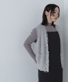 【ナチュラル ビューティー ベーシック/NATURAL BEAUTY BASIC】のツイーディーラメベスト リブニット 24AW グレー×チャコール2|ID: prp329100004358152 ipo3291000000030460895