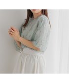 【ミスティ ウーマン/mysty woman】の【堀未央奈さん着用アイテム】フローラル刺繍レースブラウス ライトグリーン72|ID: prp329100004358263 ipo3291000000030462095