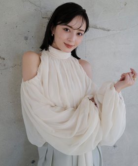 【アニュアンス/anuans】 シフォンボリュームブラウス人気、トレンドファッション・服の通販 founy(ファニー) ファッション Fashion レディースファッション WOMEN トップス・カットソー Tops/Tshirt シャツ/ブラウス Shirts/Blouses ギャザー Gather シフォン Chiffon ハイネック High Neck リボン Ribbon |ID:prp329100004359058