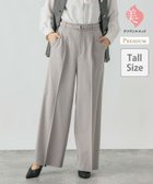 【グローバルワーク/GLOBAL WORK】のセレモニー/WEB限定/ウツクシルエットプレミアムワイドパンツTall/252439 グレージュ11|ID:prp329100004359474