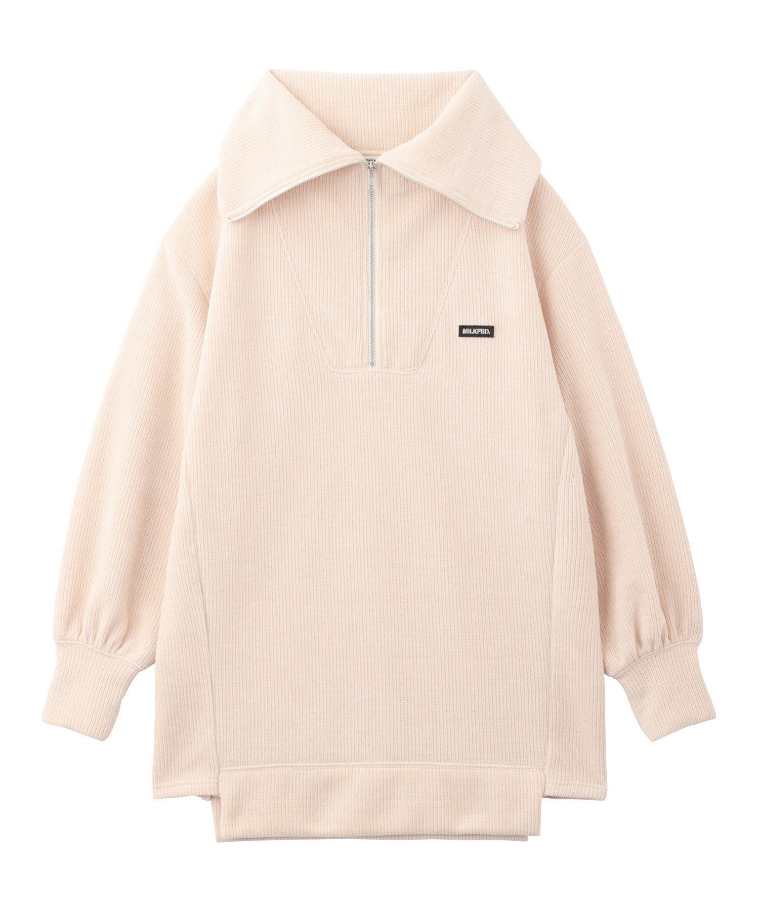 【ミルクフェド/MILKFED.】のHALF ZIP KNIT DRESS MILKFED. 人気、トレンドファッション・服の通販 founy(ファニー) 　ファッション　Fashion　レディースファッション　WOMEN　トップス・カットソー　Tops/Tshirt　ニット　Knit Tops　ワンピース　Dress　ドレス　Party Dresses　インナー　Inner　ジップ　Zip　パステル　Pastel　 other-1|ID: prp329100004359639 ipo3291000000030473824