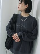 【サマンサモスモス/Samansa Mos2】の裏毛発泡ラメロゴプルオーバー 人気、トレンドファッション・服の通販 founy(ファニー) ファッション Fashion レディースファッション WOMEN トップス・カットソー Tops/Tshirt プルオーバー Pullover シンプル Simple プリント Print thumbnail チャコールグレー|ID: prp329100004360877 ipo3291000000030483451