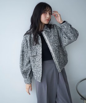 【プロポーション ボディドレッシング/PROPORTION BODY DRESSING】 MIXツイードブルゾン 24AW人気、トレンドファッション・服の通販 founy(ファニー) ファッション Fashion レディースファッション WOMEN アウター Coat Outerwear ブルゾン Blouson/Jackets 2024年 2024 2024-2025秋冬・A/W Aw/Autumn/Winter/Fw/Fall/2024-2025 ツイード Tweed ブルゾン Blouson エレガント 上品 Elegant |ID:prp329100004361517