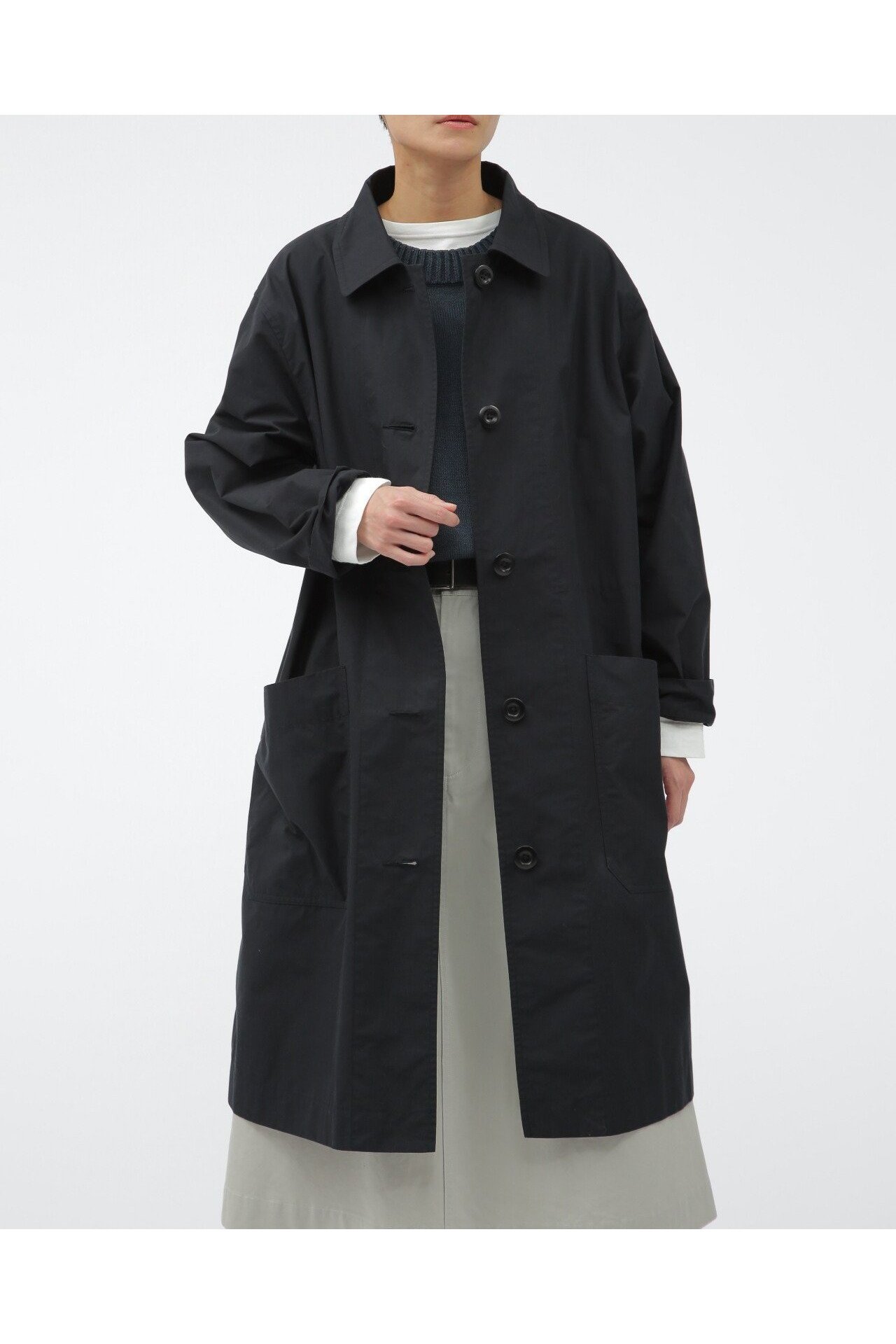 【マーガレットハウエル/MARGARET HOWELL】のPROOFED COTTON POPLIN インテリア・キッズ・メンズ・レディースファッション・服の通販 founy(ファニー) 　ファッション　Fashion　レディースファッション　WOMEN　テクスチャー　Texture　ドレス　Dress　ポケット　Pocket　ワーク　Work　軽量　Lightweight　DARK NAVY1|ID: prp329100004361623 ipo3291000000030490901