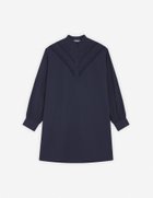 【メゾン キツネ/MAISON KITSUNE】のMaison Kitsune/CRAFT EMBROIDERY SHIRT DRESS NAVY|ID: prp329100004361796 ipo3291000000030492294