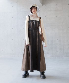 【ページボーイ/PAGEBOY】のキリカエデニムワンピース 人気、トレンドファッション・服の通販 founy(ファニー) ファッション Fashion レディースファッション WOMEN ワンピース Dress フレア Flare |ID:prp329100004361819