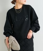 【アンディコール/un dix cors】のクリアロゴプルオーバー 人気、トレンドファッション・服の通販 founy(ファニー) ファッション Fashion レディースファッション WOMEN トップス・カットソー Tops/Tshirt プルオーバー Pullover ウェーブ Wave 切替 Switching ショート Short スウェット Sweat ストレート Straight デニム Denim トレンド Trend ポケット Pocket おすすめ Recommend thumbnail ブラック|ID: prp329100004362136 ipo3291000000030495525