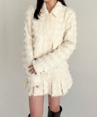 【ヘザー/Heather】のフリンジジャガードジャケット 人気、トレンドファッション・服の通販 founy(ファニー) ファッション Fashion レディースファッション WOMEN アウター Coat Outerwear ジャケット Jackets おすすめ Recommend インナー Inner キャミ Cami シルバー Silver セットアップ Set Up thumbnail アイボリー|ID: prp329100004362777 ipo3291000000030503264