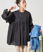 【フリークスストア/FREAK'S STORE】のインド ピンタック ギャザー ロングスリーブ ブラウス【限定展開】 25AW ブラック|ID: prp329100004362864 ipo3291000000033508045