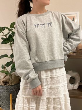 【エヘカソポ/ehka sopo】の◎リボンスウェット 人気、トレンドファッション・服の通販 founy(ファニー) ファッション Fashion レディースファッション WOMEN トップス・カットソー Tops/Tshirt パーカ Sweats スウェット Sweat シンプル Simple スウェット Sweat バレエ Ballet モチーフ Motif リボン Ribbon 人気 Popularity |ID:prp329100004362985