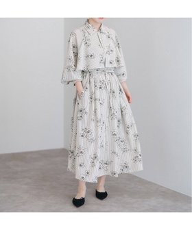 【イエナ/IENA】の《追加 》ストライプフラワーサッシュワンピース 人気、トレンドファッション・服の通販 founy(ファニー) ファッション Fashion レディースファッション WOMEN ワンピース Dress |ID:prp329100004363293