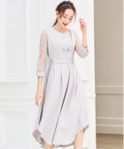 【ドレス/DRESS+】のパーティードレス 2way レース レース袖 人気、トレンドファッション・服の通販 founy(ファニー) ファッション Fashion レディースファッション WOMEN トップス・カットソー Tops/Tshirt ワンピース Dress ドレス Party Dresses エレガント 上品 Elegant シフォン Chiffon ドッキング Docking ドレス Dress フォーマル Formal プリーツ Pleats ミモレ Mimore リボン Ribbon レース Race 楽ちん Easy thumbnail グレー|ID: prp329100004363297 ipo3291000000030508851