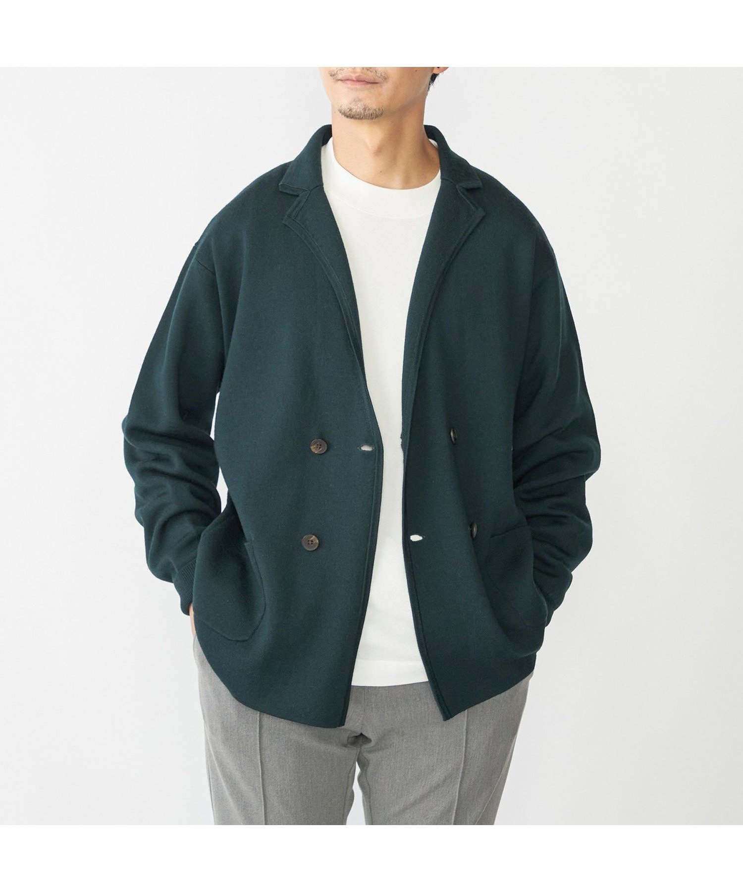 【シップス/SHIPS / MEN】のSHIPS ダブル ニット ジャケット 人気、トレンドファッション・服の通販 founy(ファニー) 　ファッション　Fashion　メンズファッション　MEN　おすすめ　Recommend　カットソー　Cut And Sew　カーディガン　Cardigan　クラシック　Classic　ジャケット　Jacket　ダブル　Double　デニム　Denim　A/W・秋冬　Aw・Autumn/Winter・Fw・Fall-Winter　 other-1|ID: prp329100004364077 ipo3291000000030518270