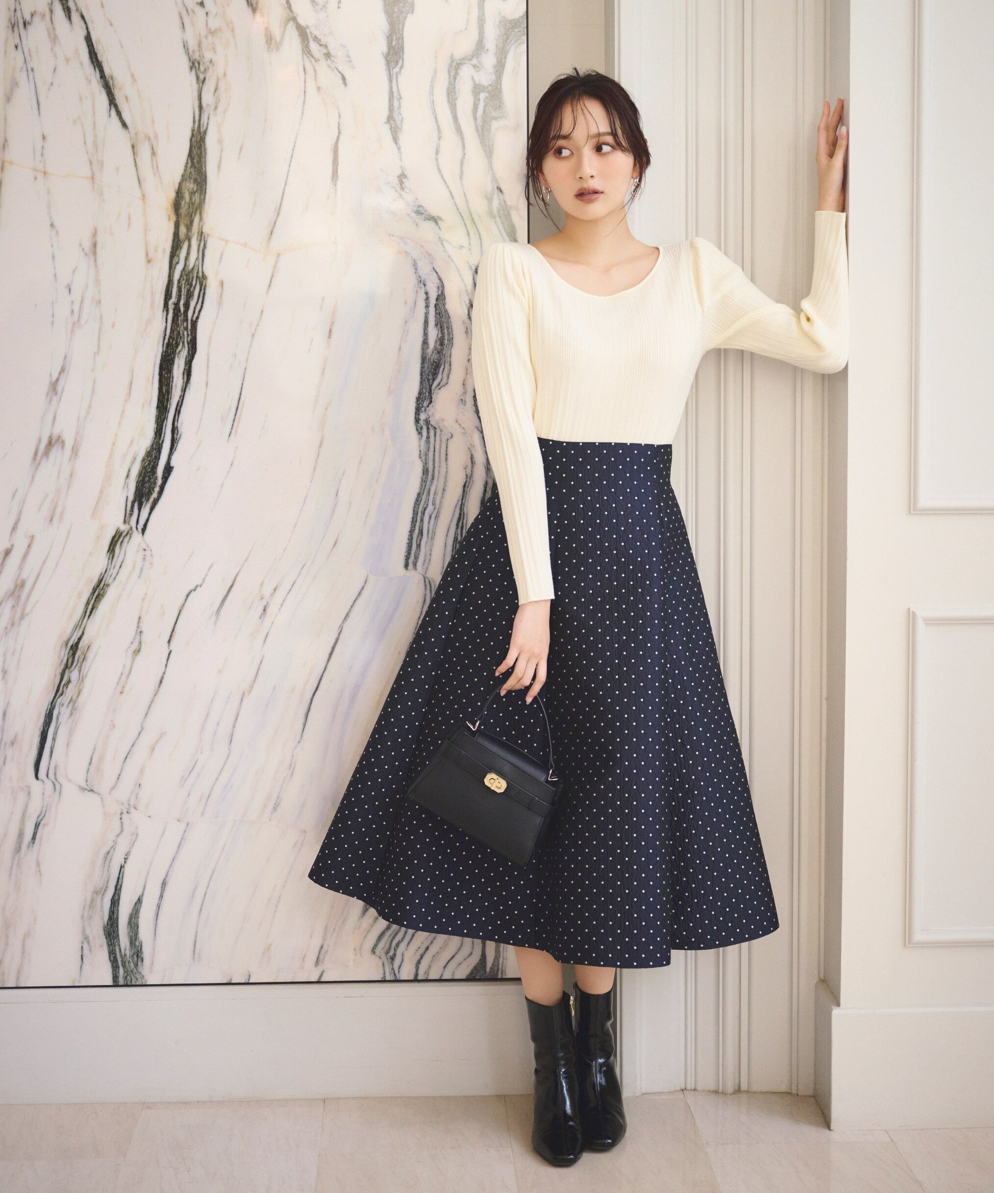 【プロポーション ボディドレッシング/PROPORTION BODY DRESSING】のドットジャガードスカート 人気、トレンドファッション・服の通販 founy(ファニー) 　ファッション　Fashion　レディースファッション　WOMEN　スカート　Skirt　クリスマス X'mas　Christmas Xmas　ドット　Dot　年末　The End Of The Year　 other-1|ID: prp329100004364118 ipo3291000000030518694