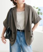 【ディスコート/Discoat】の【新色追加/さらっとした着心地】テックリネン半袖シャツジャケット《WEB限定》 モカ|ID: prp329100004364490 ipo3291000000032379187