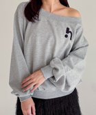 【ヘザー/Heather】のワンショルサガラ刺繍裏毛スウェット グレー|ID: prp329100004364628 ipo3291000000030523933