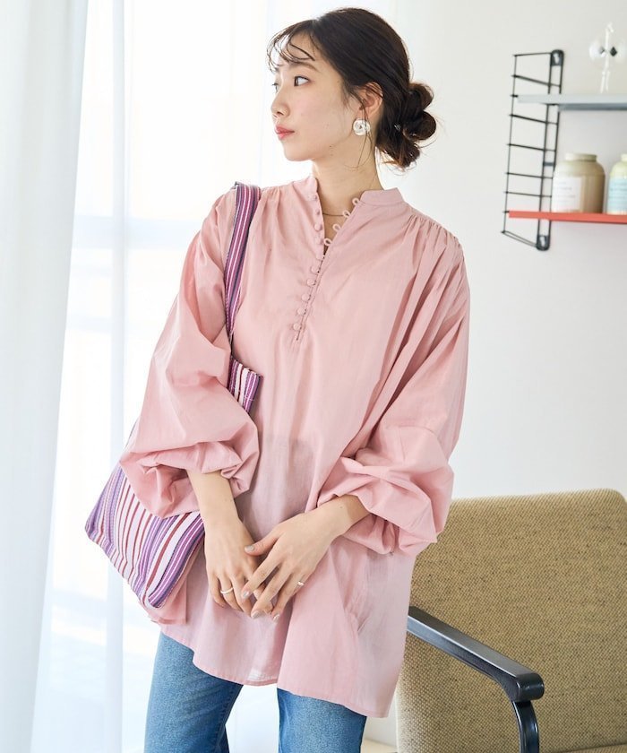 【フリークスストア/FREAK'S STORE】のインド クルミ ボタン ブラウス【限定展開】 25SS インテリア・キッズ・メンズ・レディースファッション・服の通販 founy(ファニー) 　ファッション　Fashion　レディースファッション　WOMEN　トップス・カットソー　Tops/Tshirt　シャツ/ブラウス　Shirts/Blouses　2025年　2025　2025春夏・S/S　Ss,Spring/Summer,2025　イエロー　Yellow　インド　India　スリーブ　Sleeve　人気　Popularity　夏　Summer　S/S・春夏　Ss・Spring/Summer　コーラルピンク|ID: prp329100004364899 ipo3291000000032515637