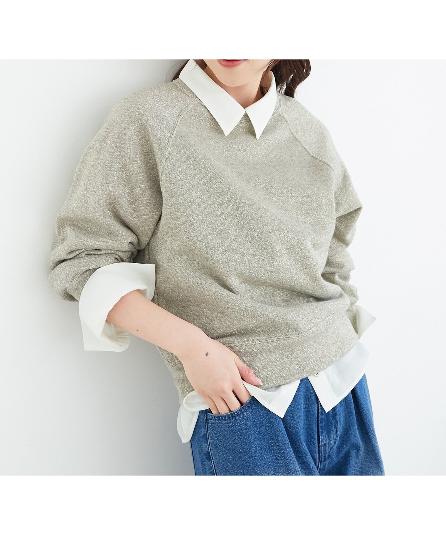 【ルクールブラン/le.coeur blanc】のラグランラメスウェット 人気、トレンドファッション・服の通販 founy(ファニー) 　ファッション　Fashion　レディースファッション　WOMEN　トップス・カットソー　Tops/Tshirt　パーカ　Sweats　スウェット　Sweat　おすすめ　Recommend　コンパクト　Compact　バランス　Balance　ロング　Long　ワイド　Wide　エレガント 上品　Elegant　 other-1|ID: prp329100004364922 ipo3291000000030526153