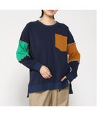 【フラボア/FRAPBOIS】のメローパネル プルオーバー 人気、トレンドファッション・服の通販 founy(ファニー) ファッション Fashion レディースファッション WOMEN トップス・カットソー Tops/Tshirt プルオーバー Pullover シンプル Simple ドッキング Docking リラックス Relax thumbnail ネイビー|ID: prp329100004365328 ipo3291000000030531171