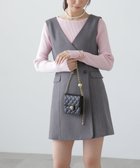 【フリーズマート/FREE'S MART】のジレ風ラップミニジャンパースカート 人気、トレンドファッション・服の通販 founy(ファニー) ファッション Fashion レディースファッション WOMEN アウター Coat Outerwear インナー Inner ツイル Twill フラップ Flap フロント Front ポケット Pocket ロング Long 半袖 Short Sleeve 長袖 Long Sleeve thumbnail グレー|ID: prp329100004367600 ipo3291000000030536788