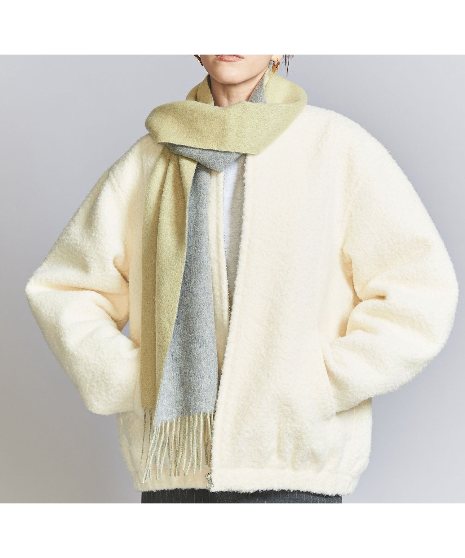 【ビューティ&ユース ユナイテッドアローズ/BEAUTY&YOUTH / UNITED ARROWS】の【別注】 Eds Cashmere カシミヤ リバーシブル マフラー インテリア・キッズ・メンズ・レディースファッション・服の通販 founy(ファニー) 　ファッション　Fashion　レディースファッション　WOMEN　マフラー　Mufflers　アクセサリー　Accessories　カシミヤ　Cashmere　シンプル　Simple　ジャケット　Jacket　スウェット　Sweat　ダウン　Down　別注　Special Order　マフラー　Scarf　リバーシブル　Reversible　ワンポイント　One Point　おすすめ　Recommend　ギフト プレゼント　Gift Present　YELLOW|ID: prp329100004368451 ipo3291000000030675692