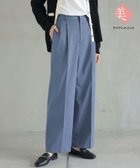 【グローバルワーク/GLOBAL WORK】のあったかウツクシルエットワイドパンツ/115440 人気、トレンドファッション・服の通販 founy(ファニー) ファッション Fashion レディースファッション WOMEN パンツ Pants クロップド Cropped ジャケット Jacket ストレッチ Stretch ストレート Straight スラックス Slacks センター Center トレンド Trend 人気 Popularity フラット Flat フロント Front プリント Print ポケット Pocket リラックス Relax ワイド Wide thumbnail ブルー87|ID: prp329100004368598 ipo3291000000030539677