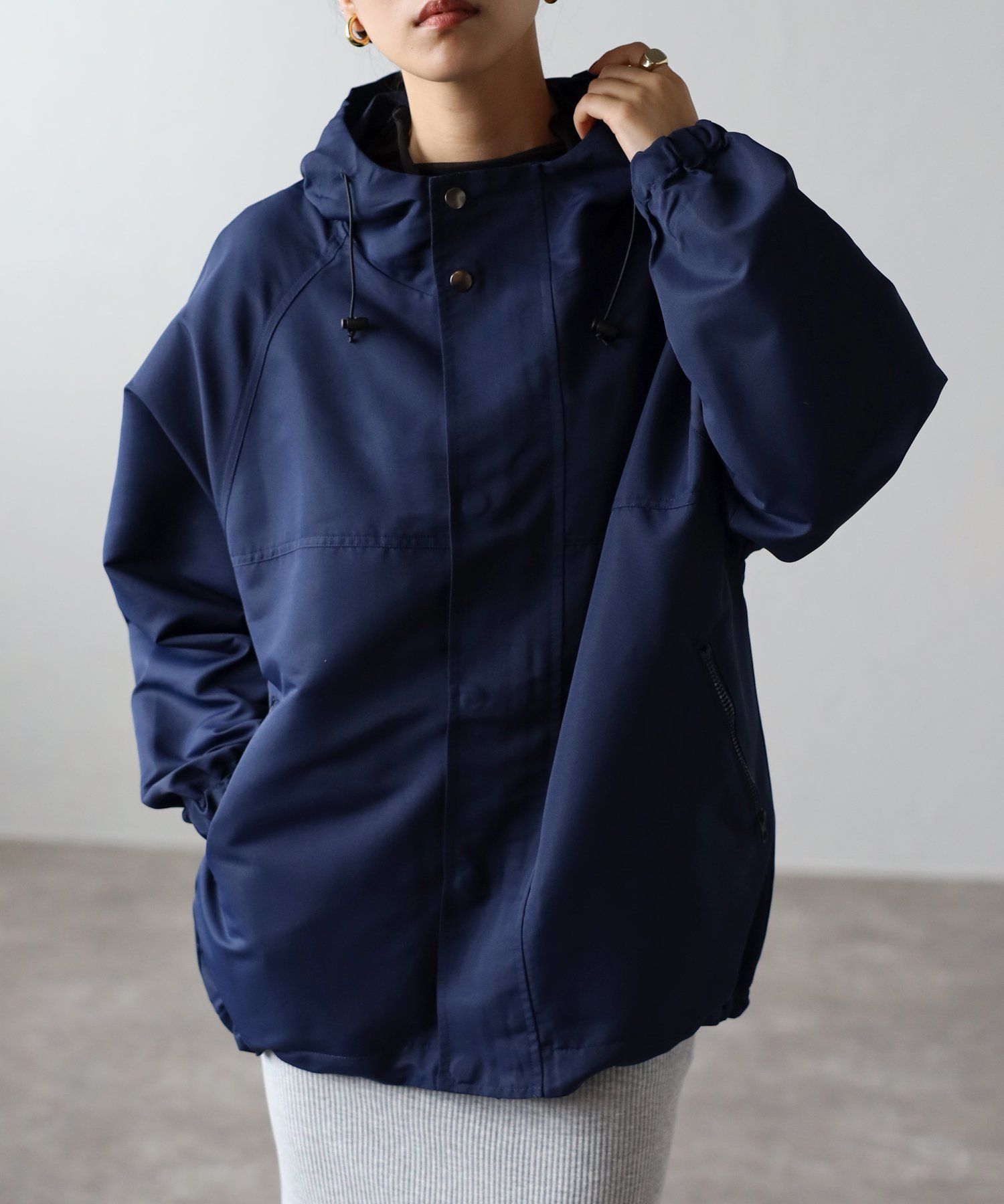 【その他のブランド/Other】のmitis/撥水加工マウンテンパーカー インテリア・キッズ・メンズ・レディースファッション・服の通販 founy(ファニー) 　ファッション　Fashion　レディースファッション　WOMEN　トップス・カットソー　Tops/Tshirt　パーカ　Sweats　ドローコード　Draw Cord　パーカー　Hoodie　ネイビー|ID: prp329100004368736 ipo3291000000030858929