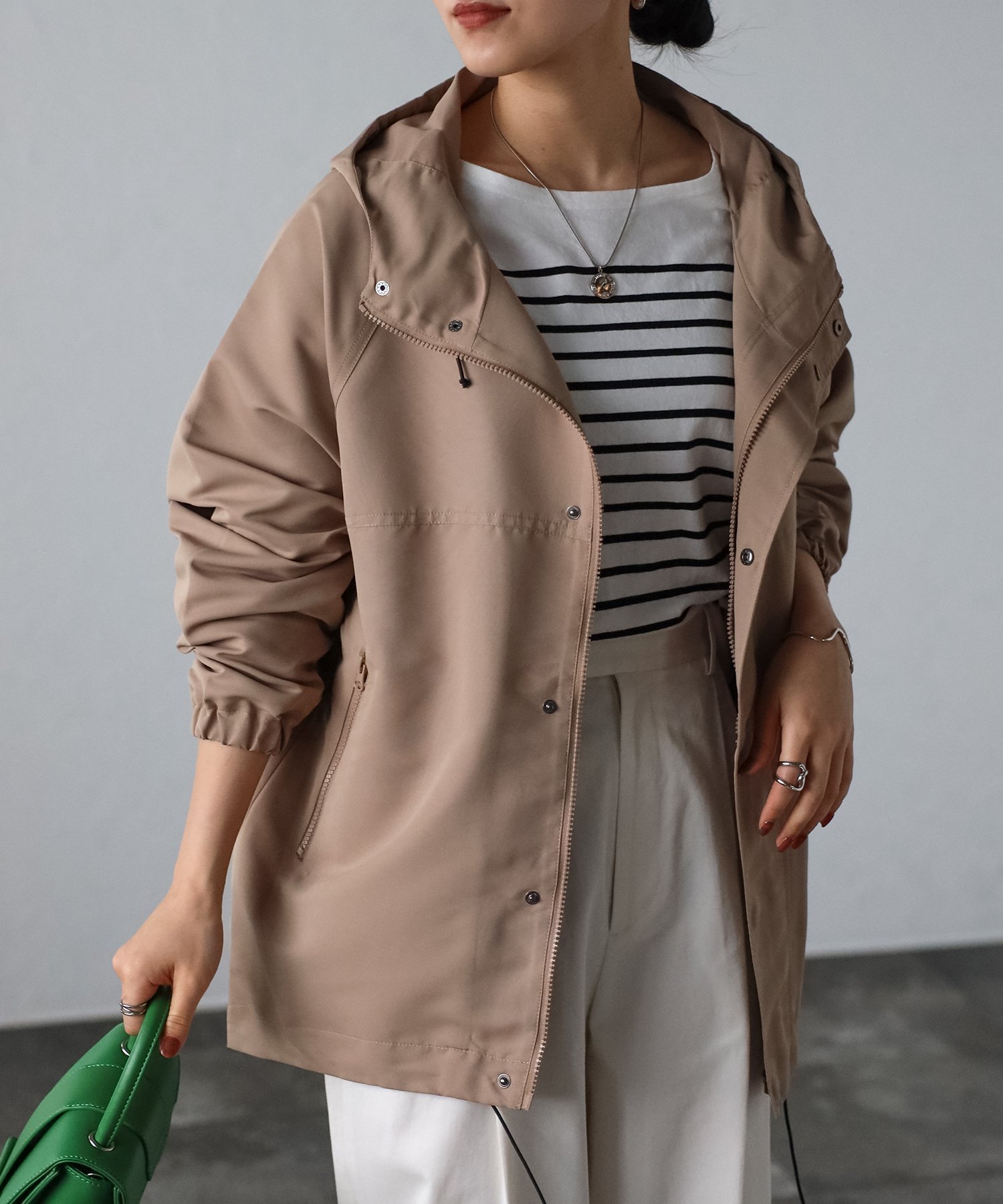 【その他のブランド/Other】のmitis/撥水加工マウンテンパーカー インテリア・キッズ・メンズ・レディースファッション・服の通販 founy(ファニー) 　ファッション　Fashion　レディースファッション　WOMEN　トップス・カットソー　Tops/Tshirt　パーカ　Sweats　ドローコード　Draw Cord　パーカー　Hoodie　ベージュ|ID: prp329100004368736 ipo3291000000030858935