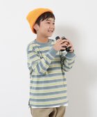 【デビロック/devirock / KIDS】のボーダー ビッグシルエット 袖リブ 長袖Tシャツ トップス 長袖Tシャツ ロンT 24AW 008-Dサックス-イエロー|ID: prp329100004368896 ipo3291000000031956763