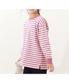 【デビロック/devirock / KIDS】のボーダー ビッグシルエット 袖リブ 長袖Tシャツ トップス 長袖Tシャツ ロンT 24AW 003-ピンク|ID: prp329100004368896 ipo3291000000031956768