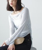 【フリーズマート/FREE'S MART】のメランジドロストシャーリングカットソー 人気、トレンドファッション・服の通販 founy(ファニー) ファッション Fashion レディースファッション WOMEN トップス・カットソー Tops/Tshirt カットソー Cut and Sewn インナー Inner カットソー Cut And Sew カーディガン Cardigan シンプル Simple ジャケット Jacket デニム Denim ニットソー Knit Sew バランス Balance メランジ Melange リボン Ribbon thumbnail ブルー|ID: prp329100004369053 ipo3291000000030542421