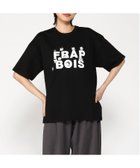 【フラボア/FRAPBOIS】のロゴT FRAPBOISxタマ フレンズ 人気、トレンドファッション・服の通販 founy(ファニー) ファッション Fashion レディースファッション WOMEN イラスト Illustration キャラクター Character ネコ Cat 猫 Cat thumbnail ブラック|ID: prp329100004369110 ipo3291000000030542665